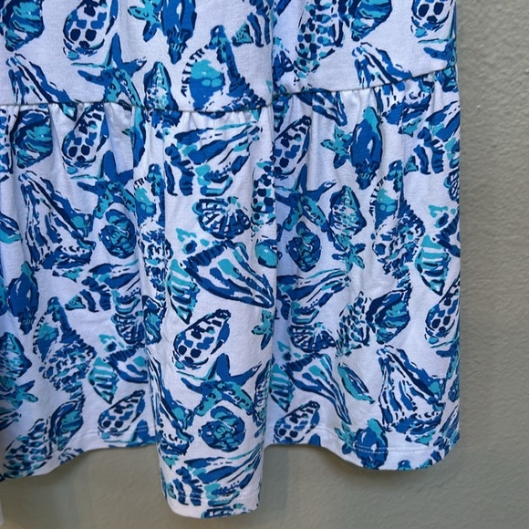 Lilly Pulitzer Jilly Smocked Dress, Resort White Shell Collector, size medium - Picture 8 of 10